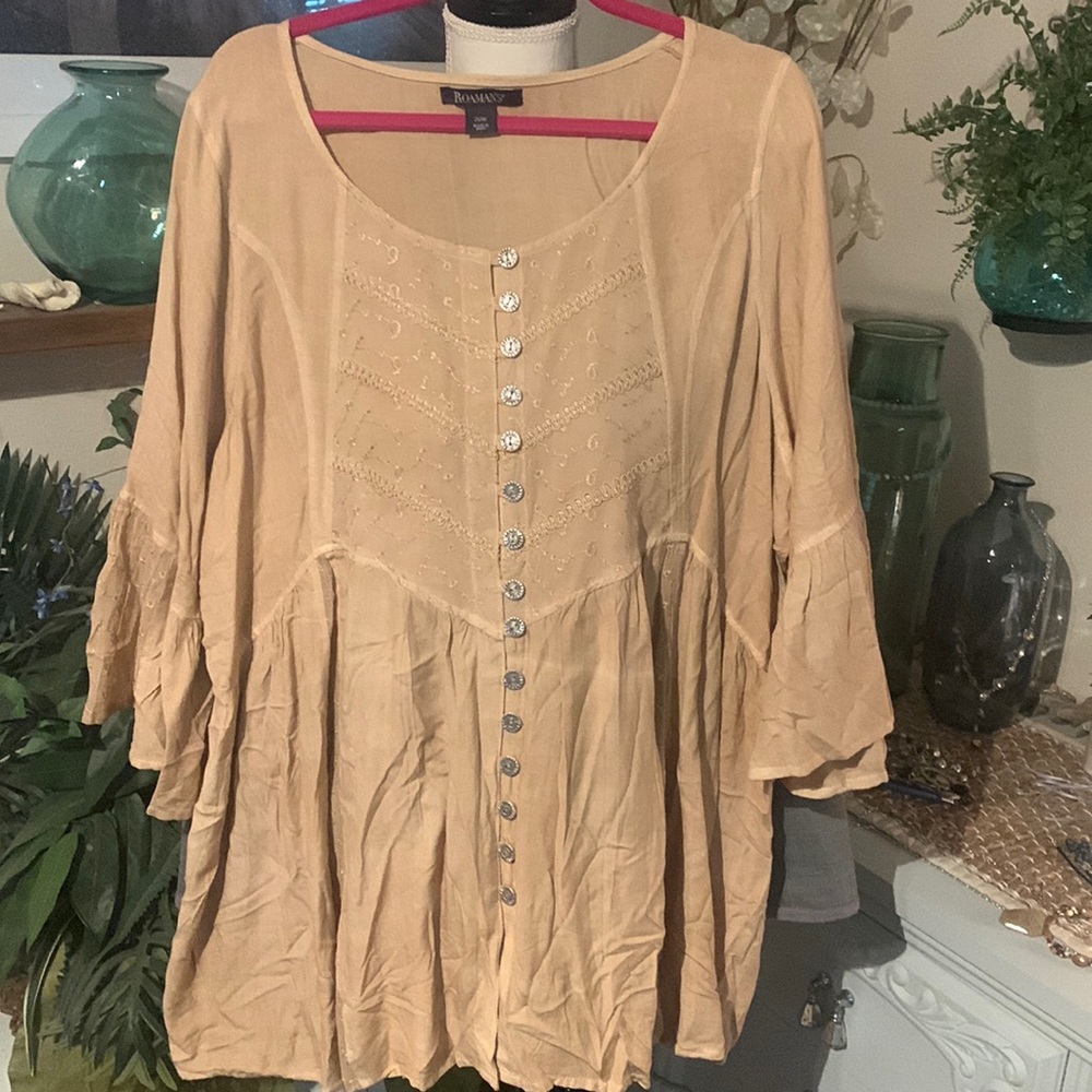 Roaman’s tunic size 26W or 3X Gorgeous fall color!